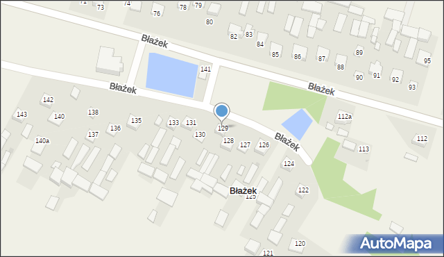 Błażek, Błażek, 129, mapa Błażek