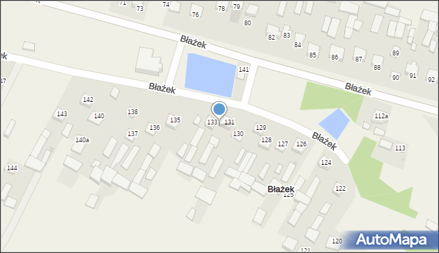 Błażek, Błażek, 132, mapa Błażek