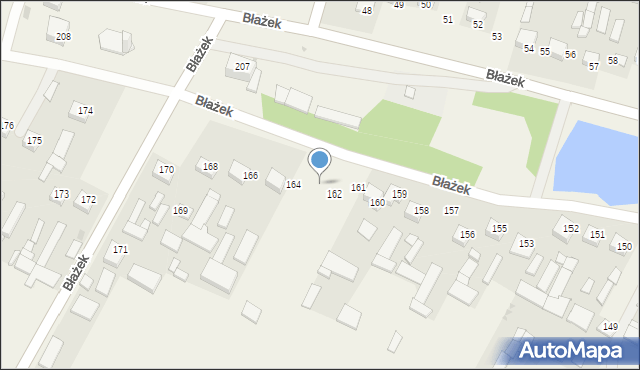 Błażek, Błażek, 163, mapa Błażek