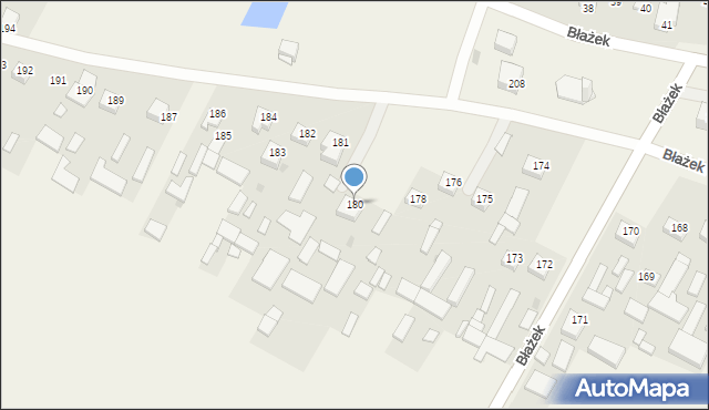 Błażek, Błażek, 180, mapa Błażek