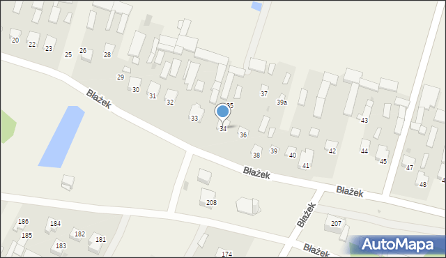 Błażek, Błażek, 34, mapa Błażek
