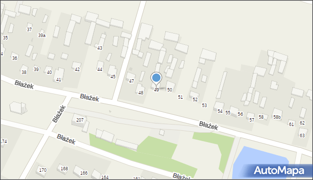 Błażek, Błażek, 49, mapa Błażek
