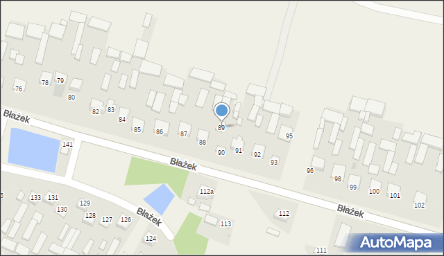 Błażek, Błażek, 89, mapa Błażek