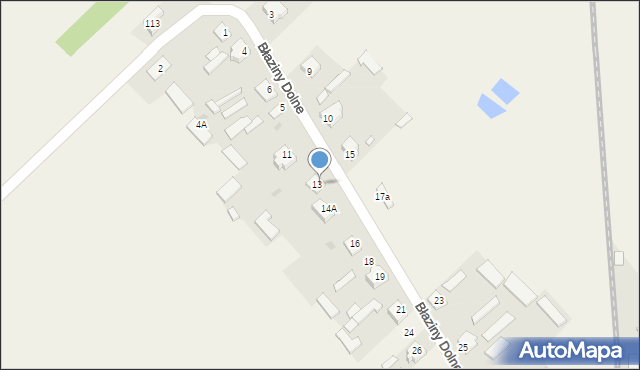 Błaziny Dolne, Błaziny Dolne, 14, mapa Błaziny Dolne