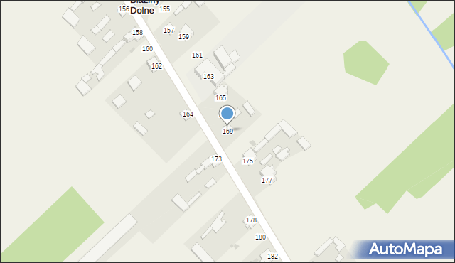 Błaziny Dolne, Błaziny Dolne, 169, mapa Błaziny Dolne