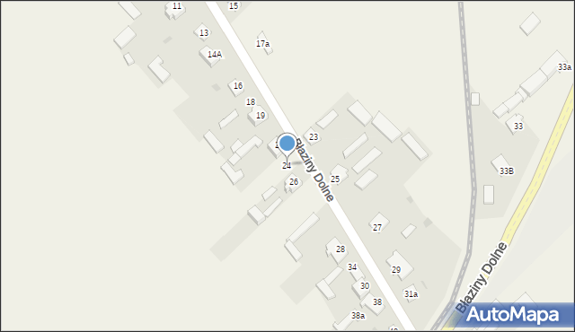 Błaziny Dolne, Błaziny Dolne, 24, mapa Błaziny Dolne