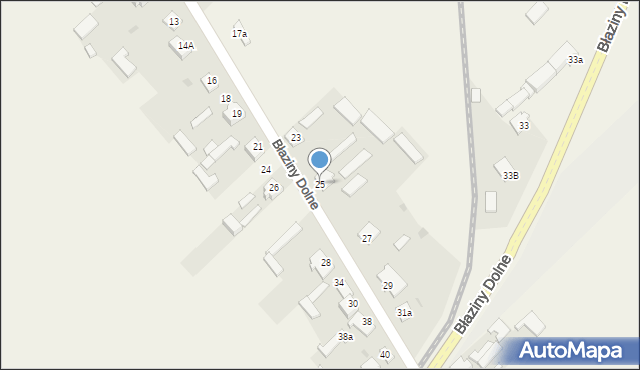 Błaziny Dolne, Błaziny Dolne, 25, mapa Błaziny Dolne