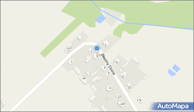 Błaziny Dolne, Błaziny Dolne, 4, mapa Błaziny Dolne