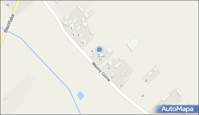 Błaziny Górne, Błaziny Górne, 11, mapa Błaziny Górne