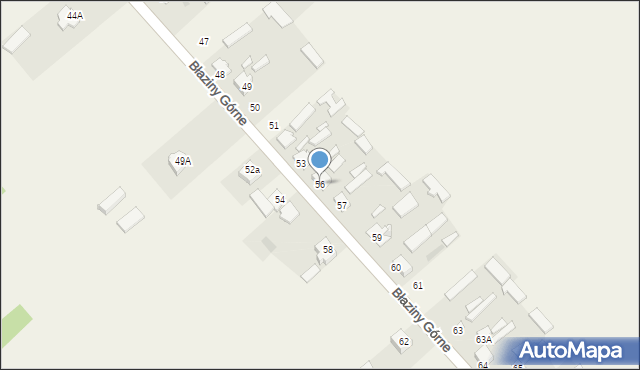Błaziny Górne, Błaziny Górne, 56, mapa Błaziny Górne
