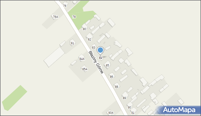 Błaziny Górne, Błaziny Górne, 84, mapa Błaziny Górne