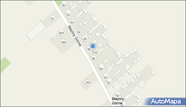 Błaziny Górne, Błaziny Górne, 87, mapa Błaziny Górne