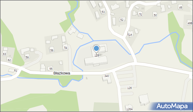 Błażkowa, Błażkowa, 125, mapa Błażkowa