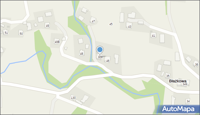 Błażkowa, Błażkowa, 329, mapa Błażkowa
