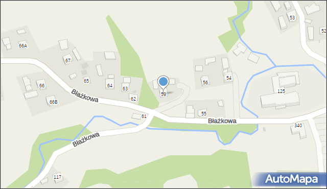 Błażkowa, Błażkowa, 59, mapa Błażkowa