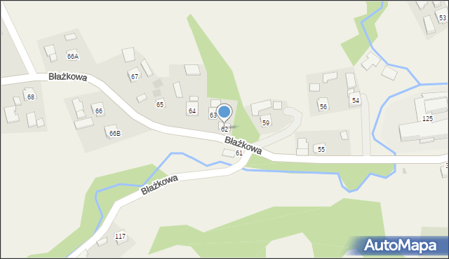 Błażkowa, Błażkowa, 62, mapa Błażkowa