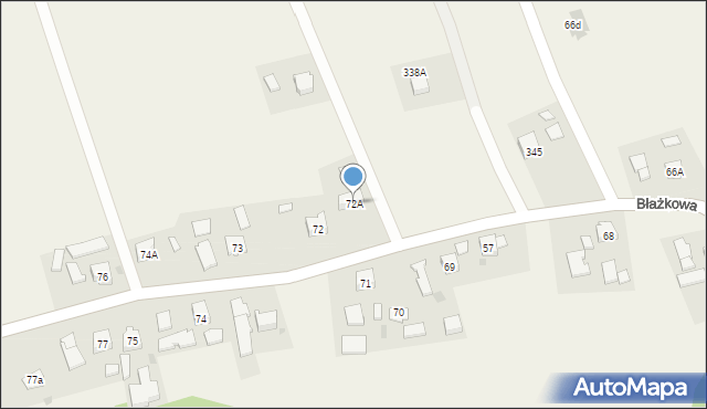 Błażkowa, Błażkowa, 72A, mapa Błażkowa