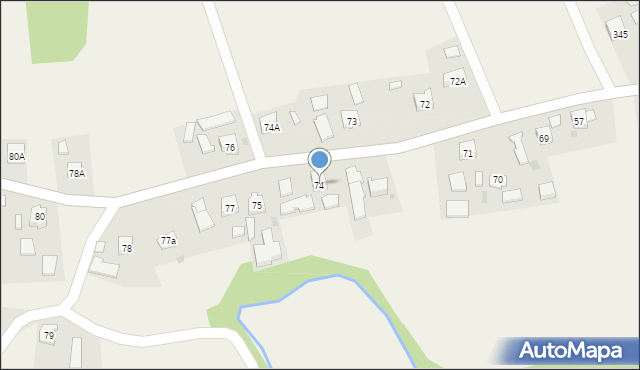 Błażkowa, Błażkowa, 74, mapa Błażkowa