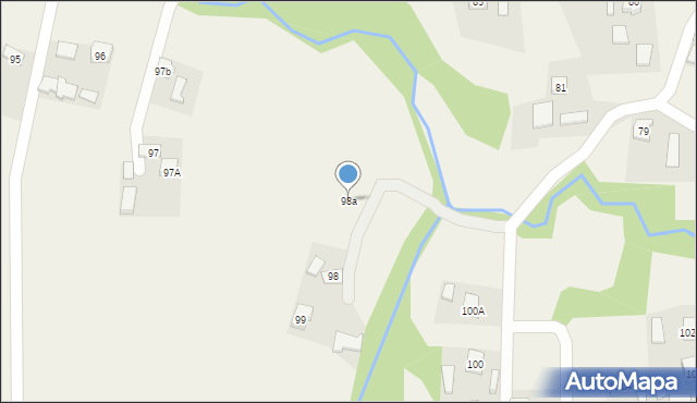 Błażkowa, Błażkowa, 98a, mapa Błażkowa