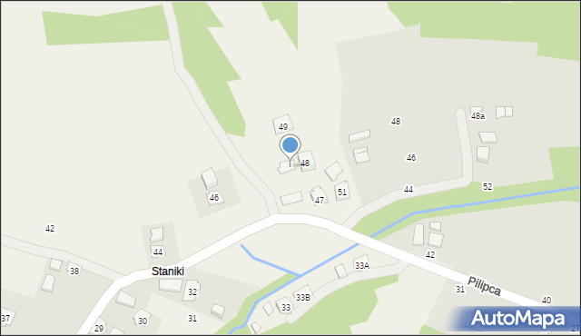 Błażowa Dolna, Błażowa Dolna, 48A, mapa Błażowa Dolna