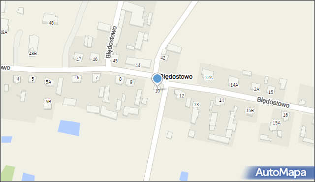 Błędostowo, Błędostowo, 10, mapa Błędostowo