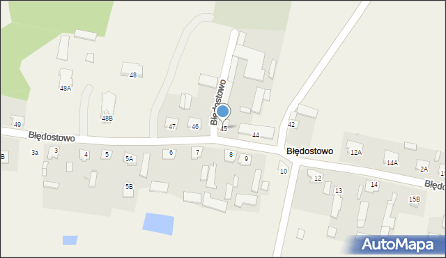 Błędostowo, Błędostowo, 45, mapa Błędostowo