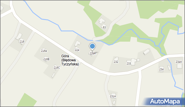 Błędowa Tyczyńska, Błędowa Tyczyńska, 224A, mapa Błędowa Tyczyńska