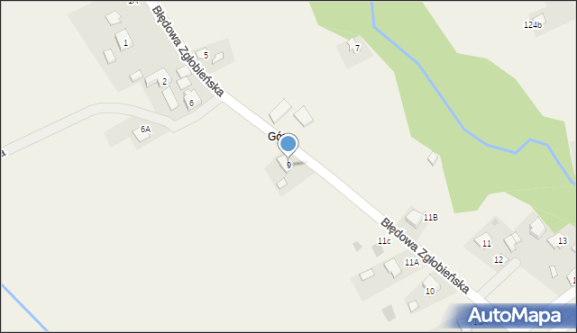 Błędowa Zgłobieńska, Błędowa Zgłobieńska, 9, mapa Błędowa Zgłobieńska