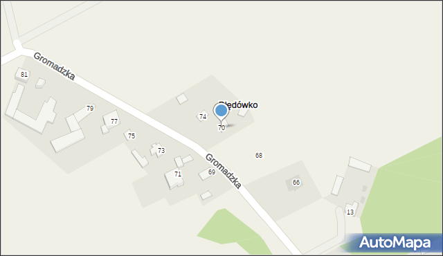 Błędówko, Błędówko, 70, mapa Błędówko