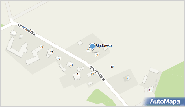 Błędówko, Błędówko, 72, mapa Błędówko