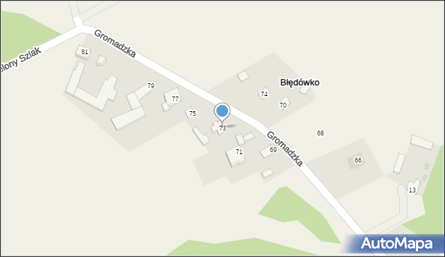 Błędówko, Błędówko, 73, mapa Błędówko