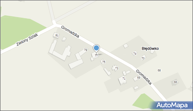 Błędówko, Błędówko, 77, mapa Błędówko
