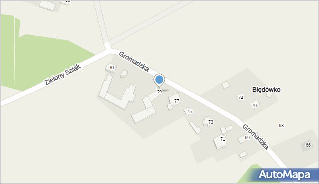 Błędówko, Błędówko, 79, mapa Błędówko