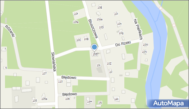Błędowo, Błędowo, 10S, mapa Błędowo