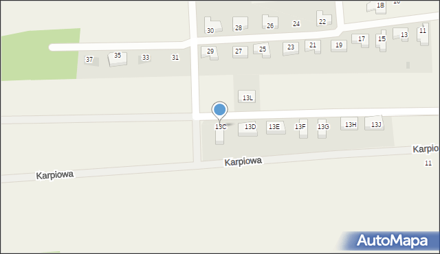 Błędowo, Błędowo, 13C, mapa Błędowo