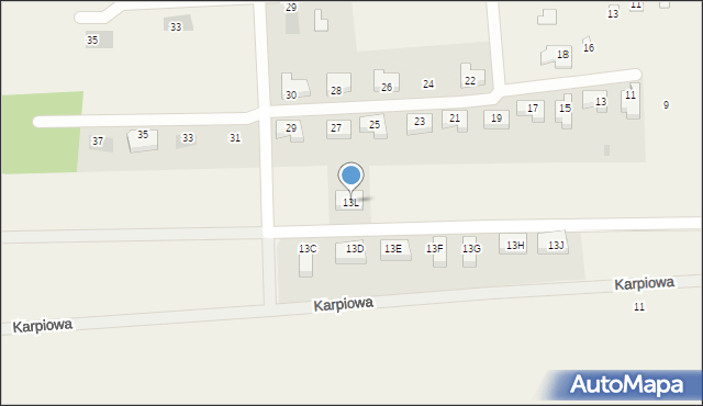 Błędowo, Błędowo, 13L, mapa Błędowo