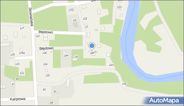 Błędowo, Błędowo, 14k, mapa Błędowo