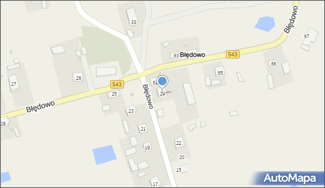 Błędowo, Błędowo, 24, mapa Błędowo