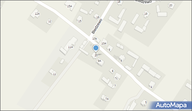 Bledzewo, Bledzewo, 10, mapa Bledzewo