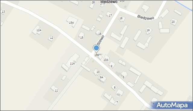 Bledzewo, Bledzewo, 10b, mapa Bledzewo