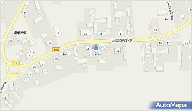 Blękwit, Blękwit, 21, mapa Blękwit