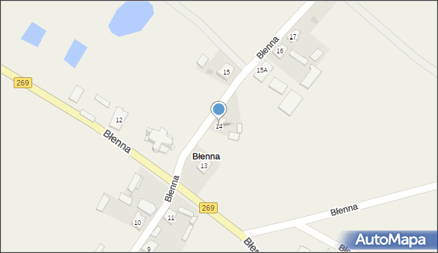 Błenna, Błenna, 14, mapa Błenna