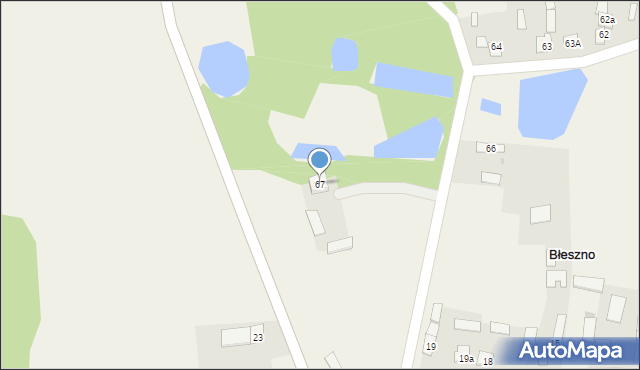 Błeszno, Błeszno, 67, mapa Błeszno