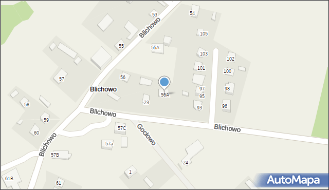 Blichowo, Blichowo, 56A, mapa Blichowo