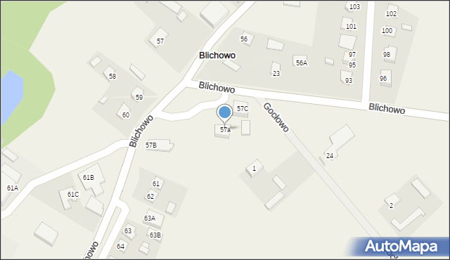Blichowo, Blichowo, 57a, mapa Blichowo