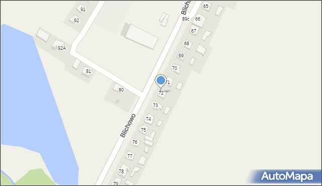 Blichowo, Blichowo, 72, mapa Blichowo