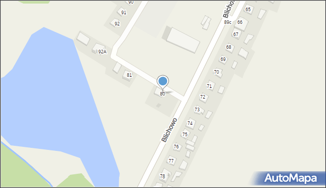 Blichowo, Blichowo, 80, mapa Blichowo