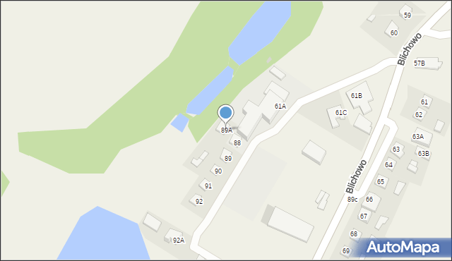 Blichowo, Blichowo, 89A, mapa Blichowo