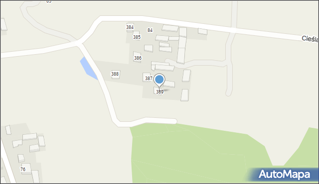 Blinów Drugi, Blinów Drugi, 389, mapa Blinów Drugi