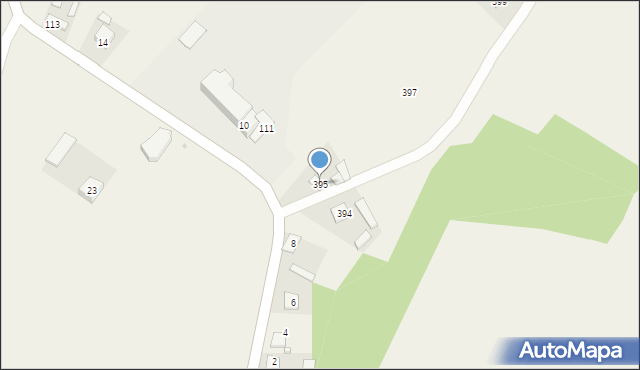 Blinów Drugi, Blinów Drugi, 395, mapa Blinów Drugi